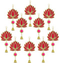 BDRMKH PACK OF 6 Lotus with Bell Toran