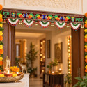 BDRMKH toran for door Shubh Labh Peacock