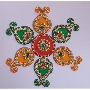 acrylic rangoli big peacock designer rangoli rangoli reusable for floor wall decoration stone kundan meena designer rangoli sticker for diwali navratri pooja design_7