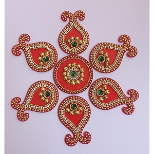 acrylic rangoli big peacock designer rangoli rangoli reusable for floor wall decoration stone kundan meena designer rangoli sticker for diwali navratri pooja design_6