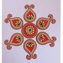 Acrylic Rangoli Big Peacock Designer Rangoli Rangoli Reusable for Floor, Wall Decoration Stone Kundan Meena Designer Rangoli Sticker for Diwali Navratri Pooja (Design_6)