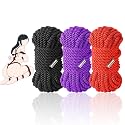 BDSM Couple Intimate Bondage Set - Soft and Multifunctional Sex Rope - Bedroom Adult Bondage Toy - Perfect for Bondage Beginners (3-piece Set, 3 Colors)