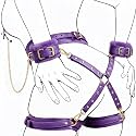 BDSM Kit 15PCS – Adjustable Bondage Restraints Set with Nipple Clamps, Handcuffs, Ankle &amp; Thigh Cuffs, Waist Belt, Blindfold Adult Toys for Couples