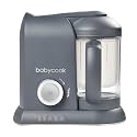 Beaba Babycook Solo Multi-functional Baby Food Processor Blender, Steamer, Cooker &amp; Sterilizer, Portable Baby Food Cooker, Puree Maker and Warmer - Dark Grey