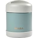 Beaba Isothermal Baby Food Container, 100% Airtight, Stainless Steel, Kids Hot Thermos Keeps Food Hot or Cold For More Than 5 hours, Insulated Double layered Wall, Wide Opening, 300ml, Mist & Green