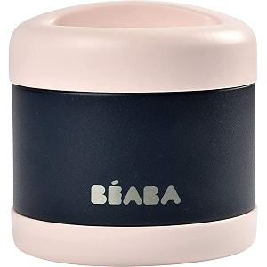 beaba stainless steel isothermal portion insulated food container baby food lunch containers baby food containers hot thermos kids 500 ml night bluelight pink