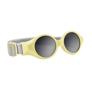 baba baby sunglasses 0-9 months 100 uv protection - cat 4 side protection optimal comfort adjustable elastic headband pastel yellow 1 unit lot de 1