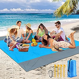 beach blanket 83347934 extra large sandproof waterproof oversized beach mat for 5-8 adults quick drying lightweight picnic blankets for camping travel festival hiking