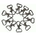 Beads &amp; Craft: Lobster Claw Clasps Swivel Lanyards Trigger Snap Hooks Strap for DIY Bags Art Crafts Jewelry Findings Keychain Key Rings Connector 36mm (Silver, 10)
