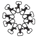 Beads &amp; Crafts: Lobster Claw Clasps Swivel Lanyards Trigger Snap Hooks Strap for DIY Bags Art Crafts Jewelry Findings Keychain Key Rings Connector 36mm (Black, 20)