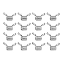 The Beadsmith SpringEEZ Bead Clamps – 16 Large Size Stainless-Steel Spring Clips for Jewelry &amp; Bracelet Making Kit Projects, Prevent Beads from Falling While Beading