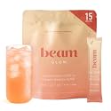 BEAM Glow Hormone Support & Cortisol Supplement for Women - Daily Vitamins for Women with Ashwagandha, Selenium, Zinc, Vitamin A, for Cycle Health, Mood & Energy, Peach Mango, 15 Servings