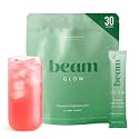 BEAM Glow Hormone Support & Cortisol Supplement for Women - Daily Vitamins for Women with Ashwagandha, Selenium, Zinc, Vitamin A, for Cycle Health, Mood & Energy, Watermelon, 30 Servings