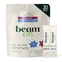 BEAM Kids Multivitamin Powder – Kids Vitamins with Greens, Probiotic &amp; Prebiotic, Immune Support for Children &amp; Toddlers, No Artificial Sweeteners, for Picky Eaters, 20 Servings, Variety Pack