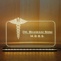 BeamCarft Polypropylene Doctor Table Desk Name Plate for Home Office Table Top Name Plate
