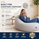 Bean Bag Chair Cover | Size: 1XL | Color: Maroon Orange | Without Beans | Premium Leatherette Cover (CMF 0496)