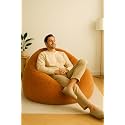 Mollismoons Bean Bag XXXL Size for Adults &amp; Kids Fur Bin Bag Luxury Bean Bag Chair (Mango, Bean Bag Without Beans Cover(Assembly Required))