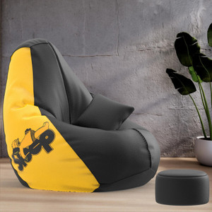 beannie 4xl premium designer - snooze squad theme-sleeping man - printed teardrop bean bag  with bean filling