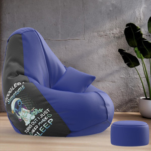 beannie 4xl premium designer - snooze squad theme-googled symptom - printed teardrop bean bag  with bean filling