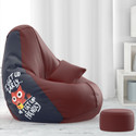 Beannie 4XL Premium, Designer - Snooze Squad Theme-I get up early - Printed Teardrop Bean Bag  With Bean Filling