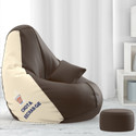 Beannie 5XL Premium, Designer - Brewed Bliss Theme-Chotta Recharge - Printed Teardrop Bean Bag  With Bean Filling