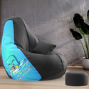 Beannie 5XL Premium, Designer - Brewed Bliss Theme-Coffee On The Rocks - Printed Teardrop Bean Bag  With Bean Filling