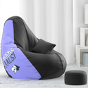 Beannie 5XL Premium, Designer - Slackers Lounge Theme-Bhayankar Aalsi - Printed Teardrop Bean Bag  With Bean Filling
