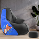 Beannie 5XL Premium, Designer - Snooze Squad Theme-Naps - Printed Teardrop Bean Bag  With Bean Filling