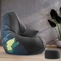 Beannie 5XL Premium, Designer - Snooze Squad Theme-Sleeping - Printed Teardrop Bean Bag  With Bean Filling