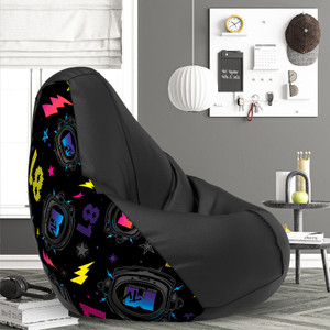 beannie xxxl mtv teardrop bean bag  with bean filling black