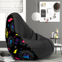 Beannie XXXL MTV Teardrop Bean Bag  With Bean Filling (Black)