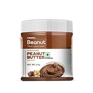 beanut chocolate creamy peanut butter 510gm  19gm protein  100 vegan peanut butter 100 pure roasted peanut  high in protein spread gluten amp cholesterol free nut butter