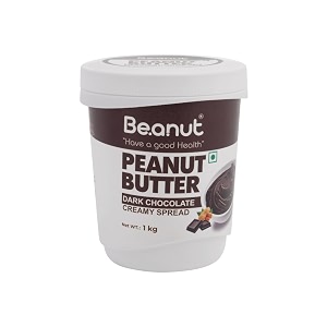 beanut dark chocolate creamy peanut butter 1kg  18gm protein  100 vegan peanut butter 100 pure roasted peanut  high in protein spread gluten amp cholesterol free nut butter