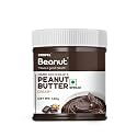 Beanut Dark Chocolate Creamy Peanut Butter 340gm | 18gm Protein | 100% Vegan Peanut Butter, 100% Pure Roasted Peanut | High in Protein Spread, Gluten &amp; Cholesterol Free, Nut Butter
