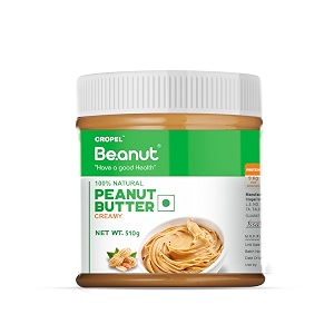 beanut natural creamy peanut butter 510g  30gm protein  100 protein spread peanut butter 100 pure roasted peanut  gluten amp cholesterol free nut butter