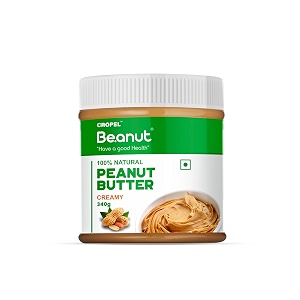 beanut natural creamy peanut butter 340g  30gm protein  100 vegan peanut butter 100 pure roasted peanut  high in protein spread gluten amp cholesterol free nut butter