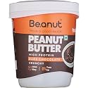 Beanut Peanut Butter High Protein Dark Chocolate, Crunchy Peanut Butter with added whey Chocolate Crunchy, Non GMO, Gluten Free, Vegan And Cholesterol Free (Dark Chocolate, 1 kg (Pack of 1))