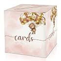 Bear Balloon Card Box - Watercolor Collapsible Money Box or Gift Box for Baby &amp; Bride Shower, Birthday, Wedding Reception, Engagement Party, Graduation - 8"x8"x8" Party Favors Decorations Boxes(08)