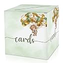Bear Balloon Card Box - Watercolor Collapsible Money Box or Gift Box for Baby &amp; Bride Shower, Birthday, Wedding Reception, Engagement Party, Graduation - 8"x8"x8" Party Favors Decorations Boxes(09)