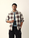 THE BEAR HOUSE Men Checkered Casual Brown