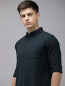 THE BEAR HOUSE Men Checkered Casual Dark