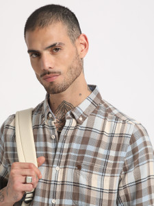 THE BEAR HOUSE Men Checkered Casual Multicolor