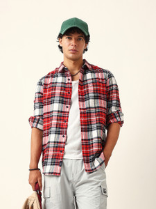 THE BEAR HOUSE Men Checkered Casual Multicolor