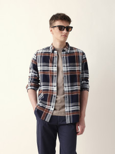 THE BEAR HOUSE Men Checkered Casual Multicolor
