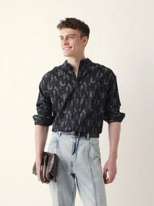 THE BEAR HOUSE Men Printed Casual Green