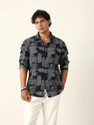 THE BEAR HOUSE Men Self Design Casual