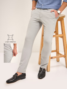 THE BEAR HOUSE Men Slim Fit Grey