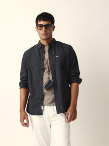 THE BEAR HOUSE Men Solid Casual Black
