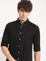 THE BEAR HOUSE Men Solid Casual Black