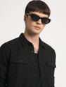 THE BEAR HOUSE Men Solid Casual Black